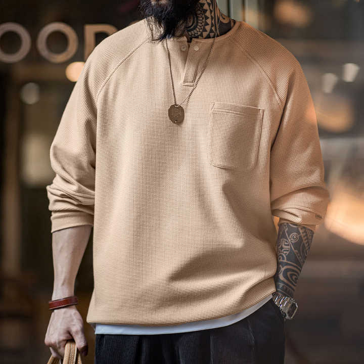 Gary | Wafelgebreide Sweater voor Heren