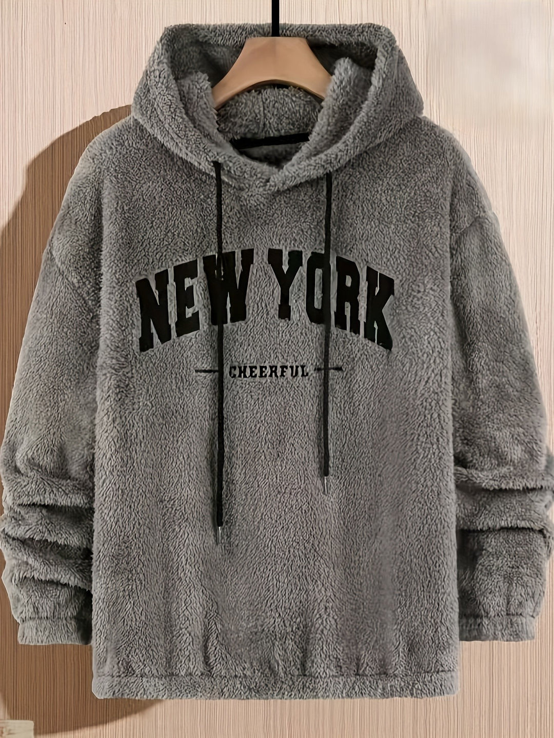 Gavin | Warme Hoodie met New York Print – Casual Herensweater