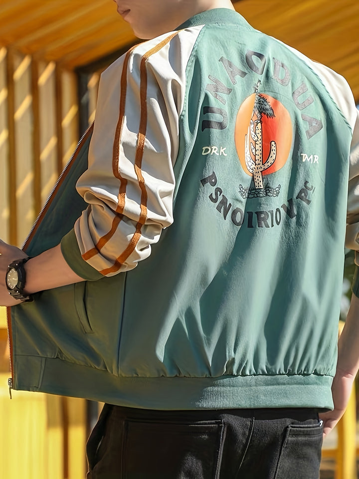 George | Stijlvolle Kleurblok Jas met Sportieve Look