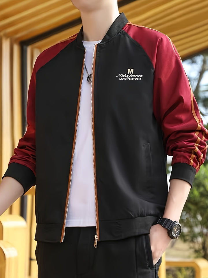 George | Stijlvolle Kleurblok Jas met Sportieve Look