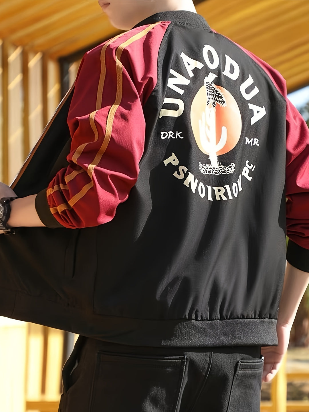 George | Stijlvolle Kleurblok Jas met Sportieve Look