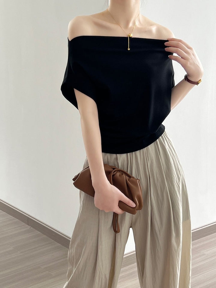 Georgia | Stijlvolle Off-Shoulder Top met Elegante Pasvor