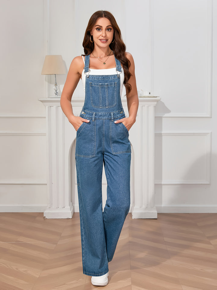 Georgia | Casual Denim Dungaree met Verstelbare Bandjes