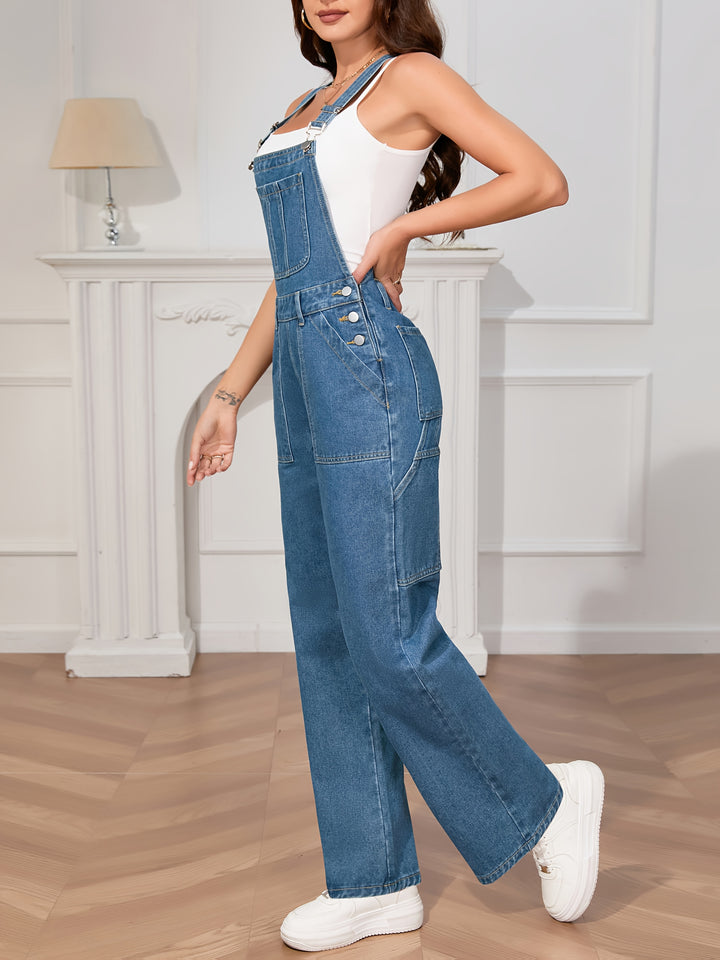 Georgia | Casual Denim Dungaree met Verstelbare Bandjes