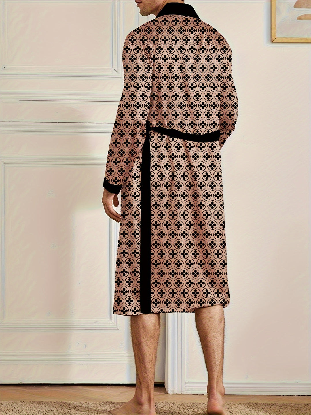 Gilbert | Luxe Geometrisch Pyjama Set met Kimono