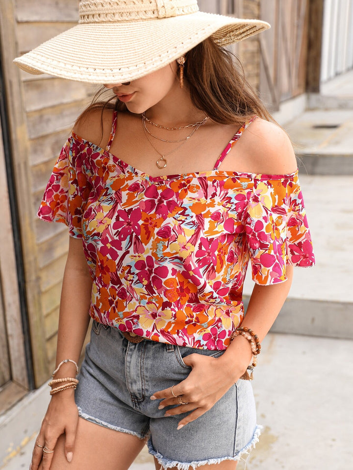 Giselle | Elegante Off-Shoulder Blouse met Bloemenprint