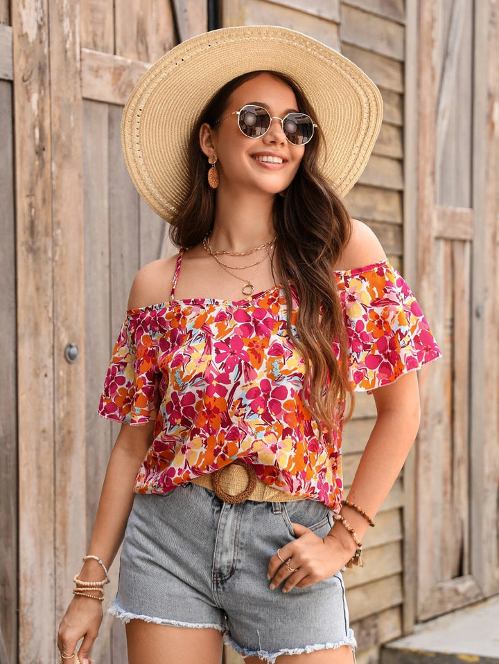 Giselle | Elegante Off-Shoulder Blouse met Bloemenprint