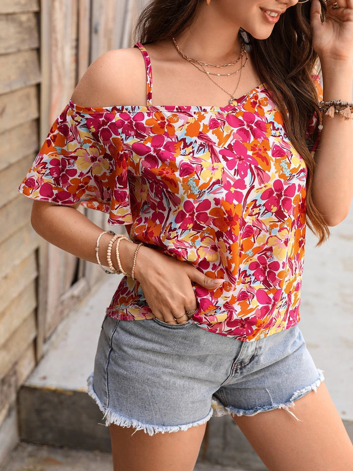 Giselle | Elegante Off-Shoulder Blouse met Bloemenprint