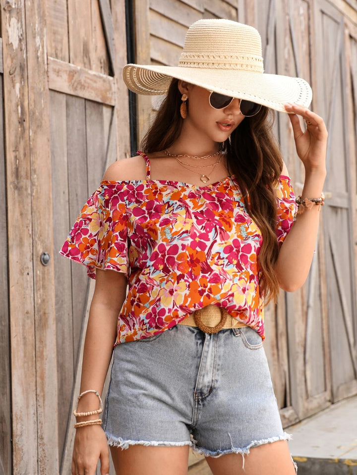 Giselle | Elegante Off-Shoulder Blouse met Bloemenprint