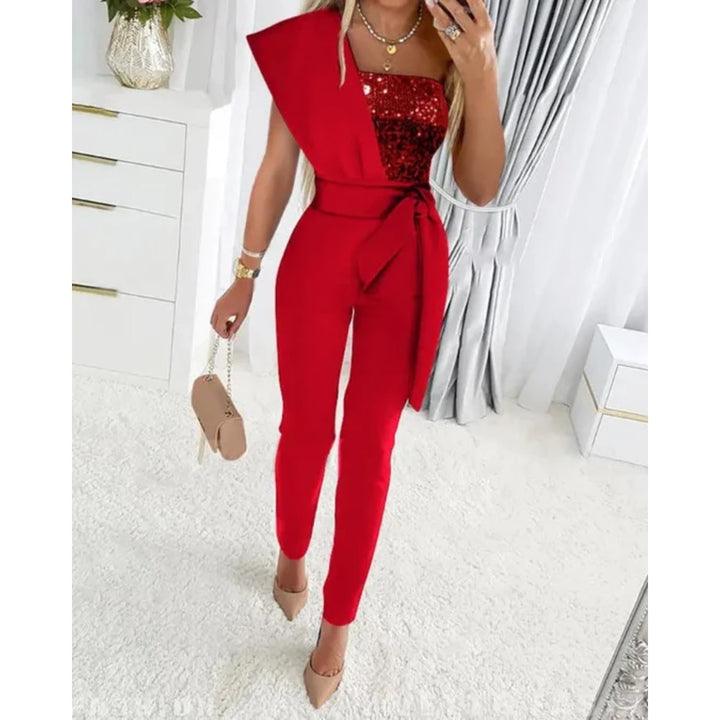 Giuliana | Elegante Jumpsuit met Glinsterend Strikdetail