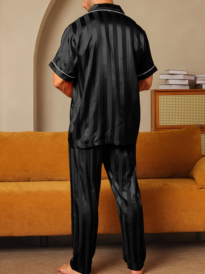Harold | Stijlvolle Heren Pyjama Set met Borduring