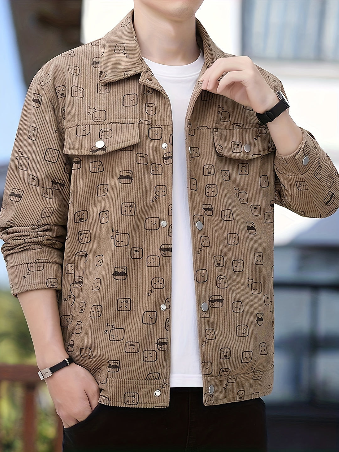 Herbert | Casual Jack met Cartoonprint – Stijlvol en Comfortabel