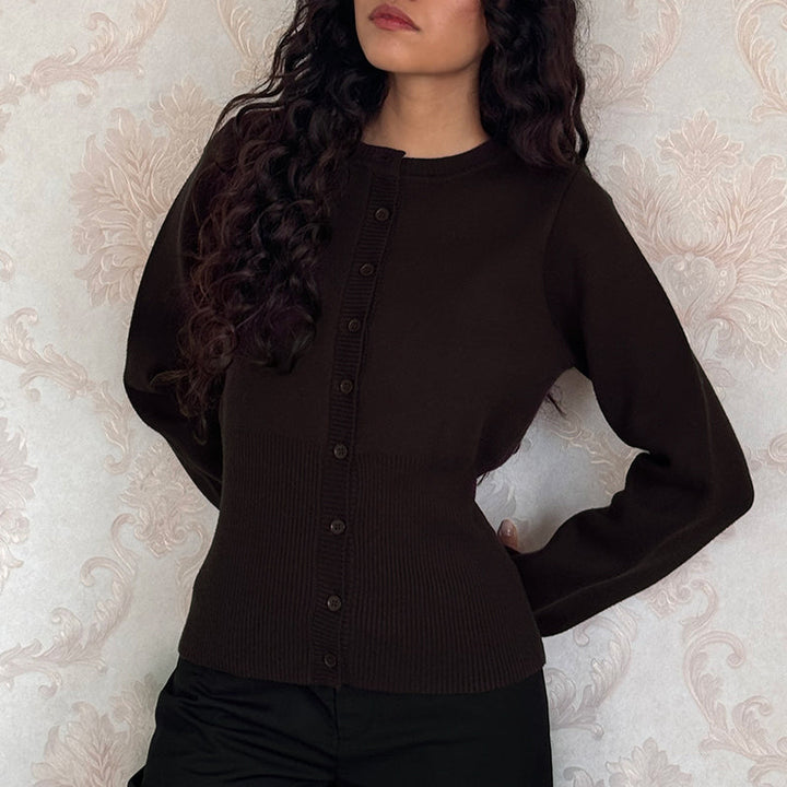 Hilde | Elegant Geribbeld Vest met Getailleerde Pasvorm