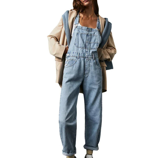 Ina | Stijlvolle Denim Jumpsuit met Relaxte Pasvorm