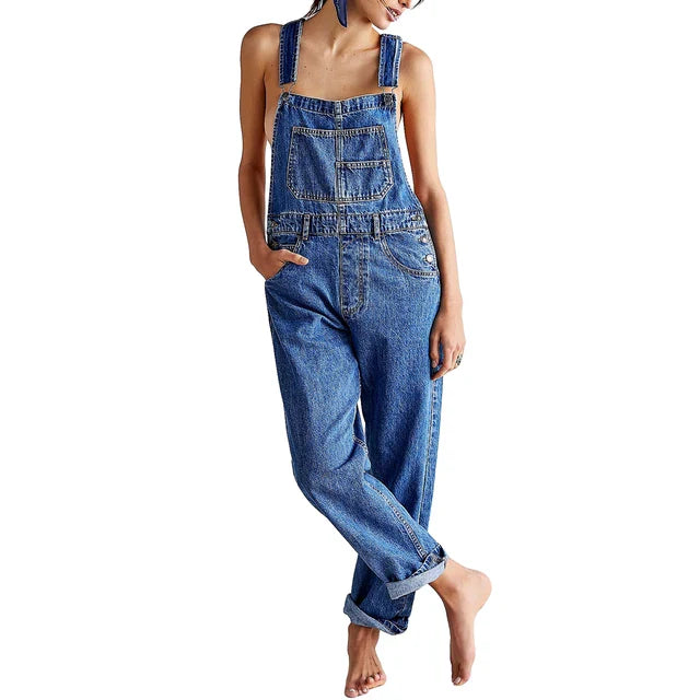 Ina | Stijlvolle Denim Jumpsuit met Relaxte Pasvorm