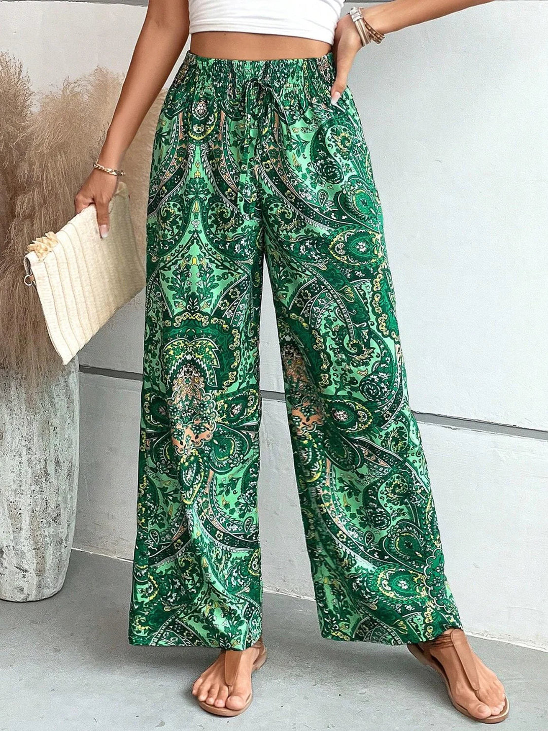 Iris | Bohemian Wijde Printbroek voor Vrouwen