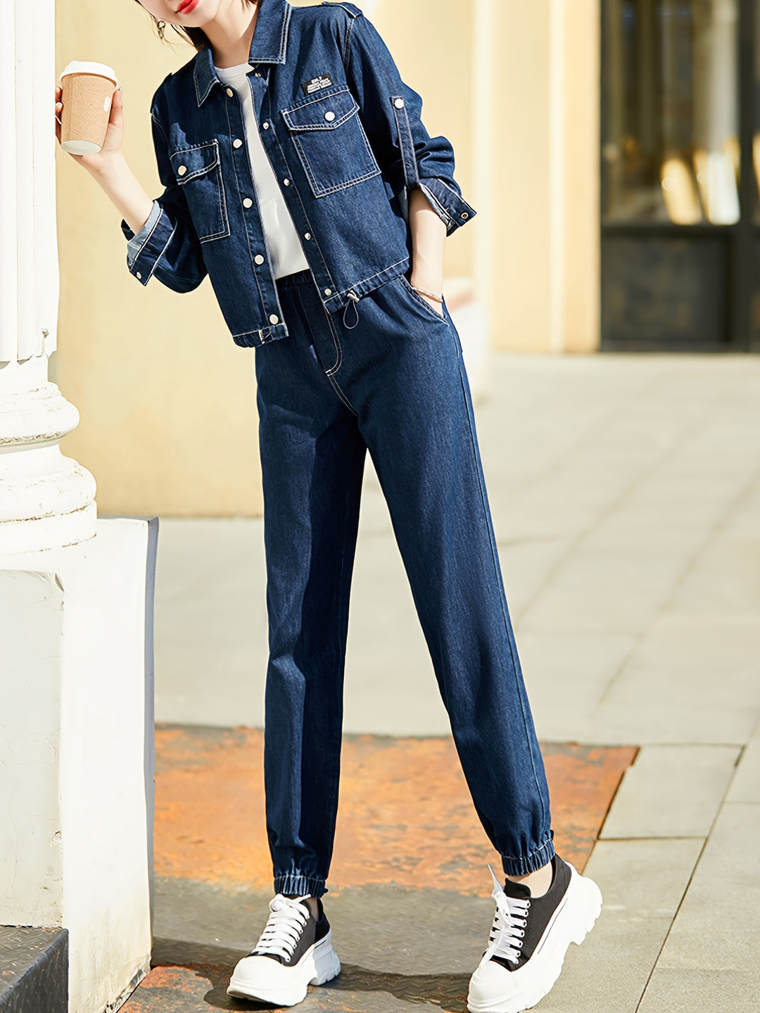 Jan | Stijlvol Denim Tweedelig Set voor Elke Gelegenheid