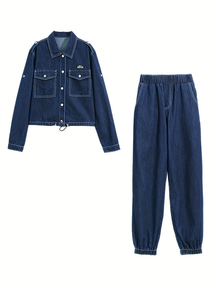 Jan | Stijlvol Denim Tweedelig Set voor Elke Gelegenheid