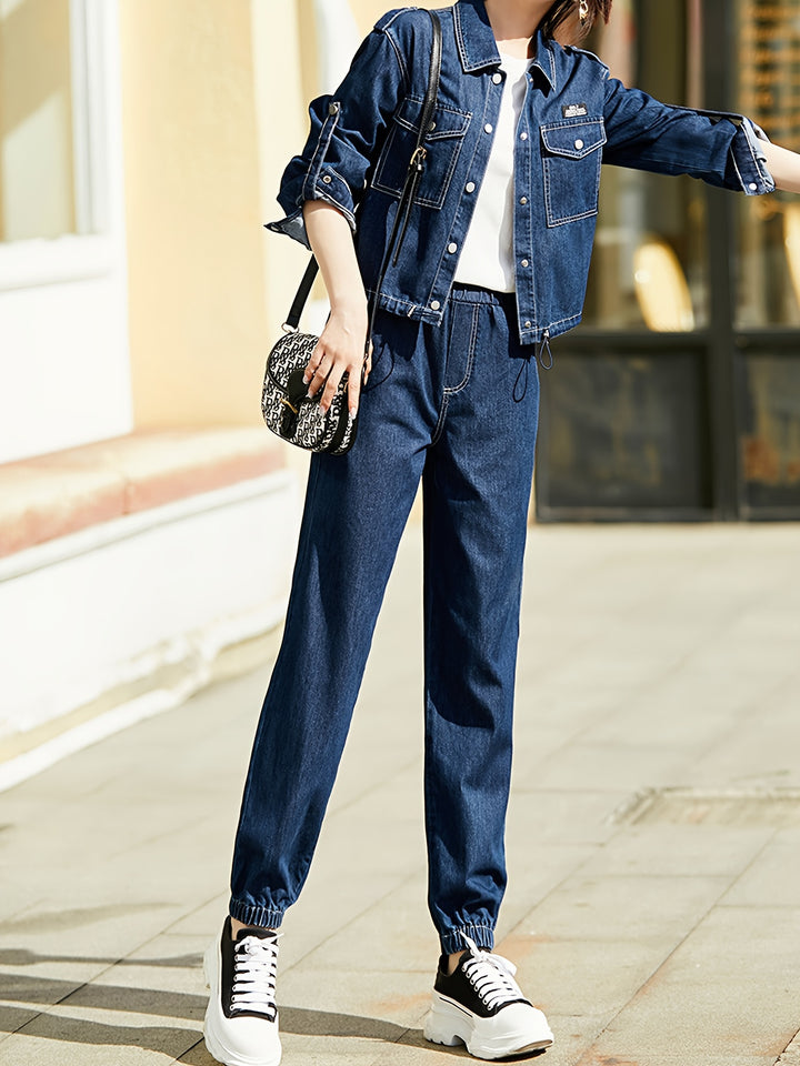 Jan | Stijlvol Denim Tweedelig Set voor Elke Gelegenheid