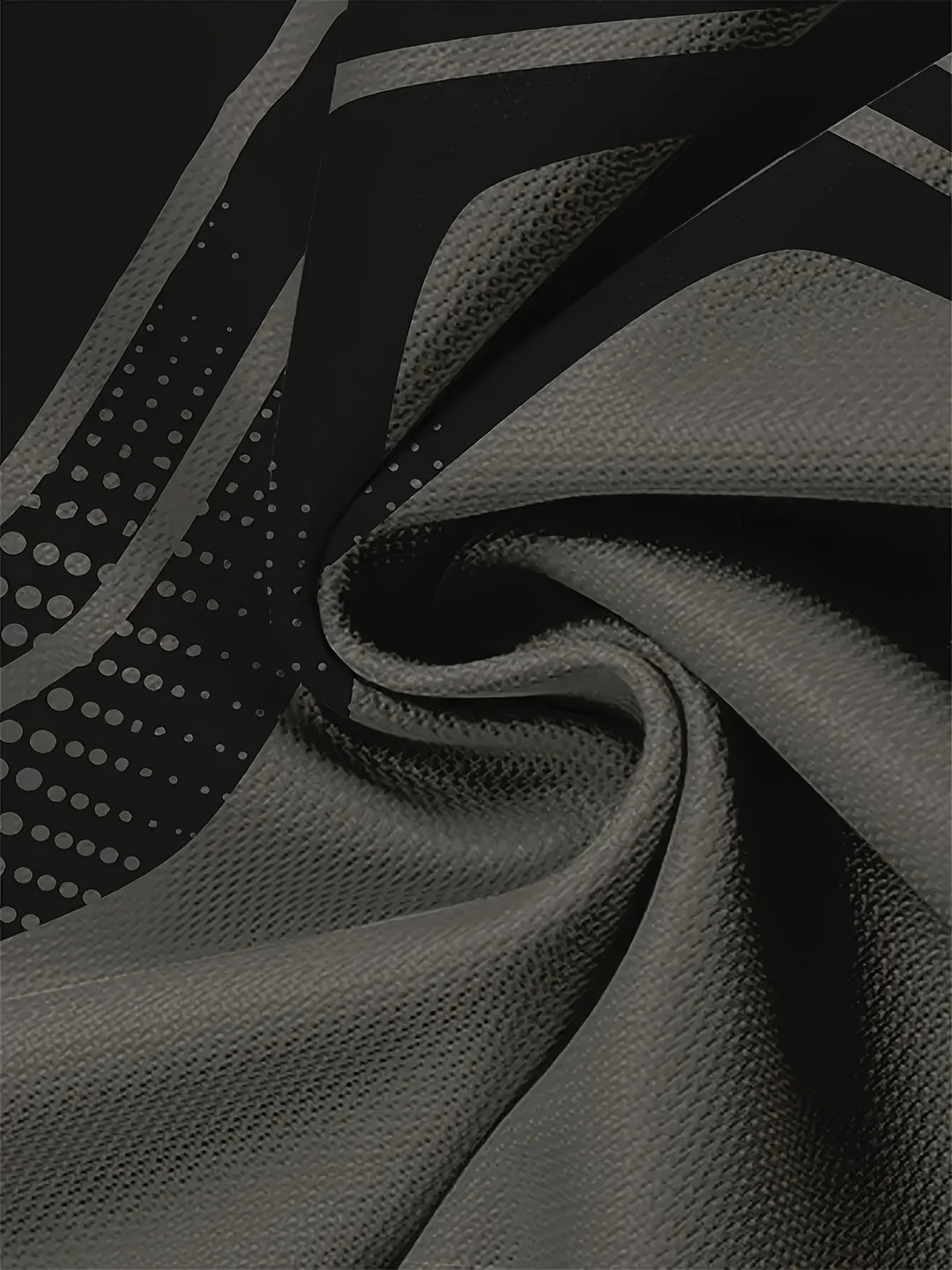 Jeffrey | Stijlvol Zwart-Grijs T-shirt met Digitale 3D Print voor Mannen