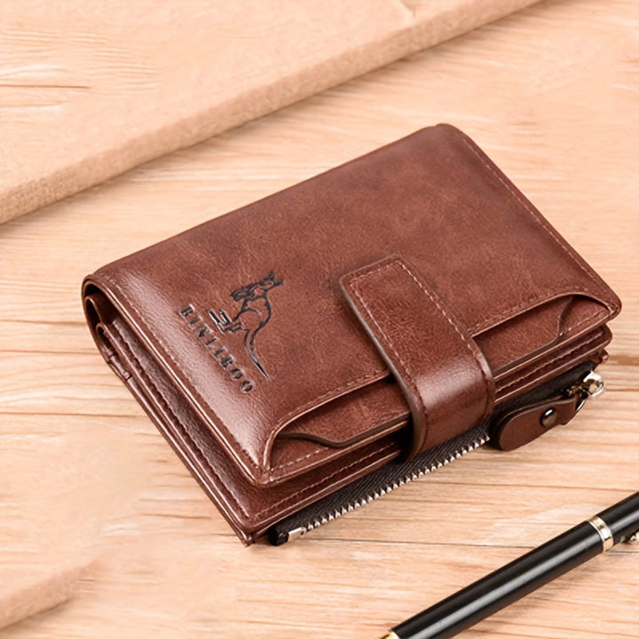 Julian | Vintage Herenportemonnee met RFID Bescherming & Ritsvak
