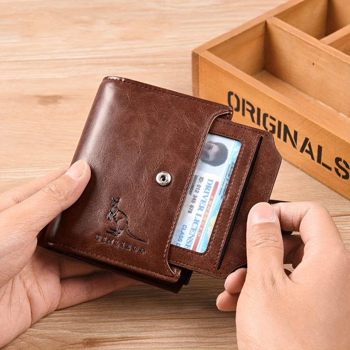 Julian | Vintage Herenportemonnee met RFID Bescherming & Ritsvak