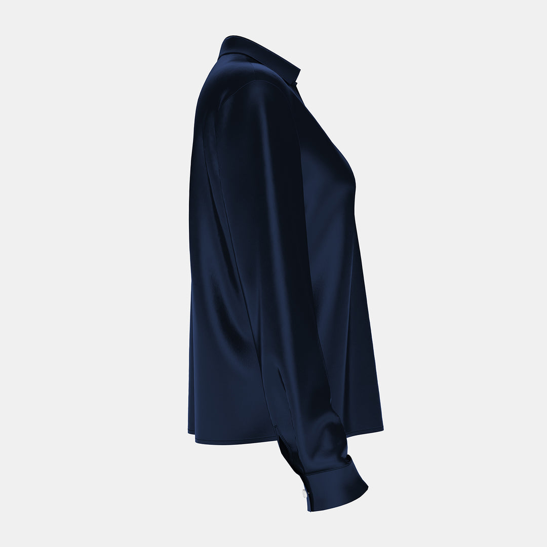 Kaitlyn | Luxe Satijnen Blouse met Elegante Pasvorm