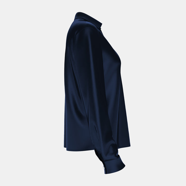 Kaitlyn | Luxe Satijnen Blouse met Elegante Pasvorm