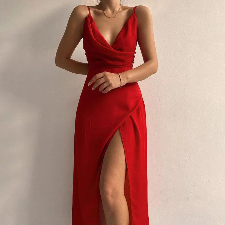 Karin -    Elegante Jurk met Slanke Snit