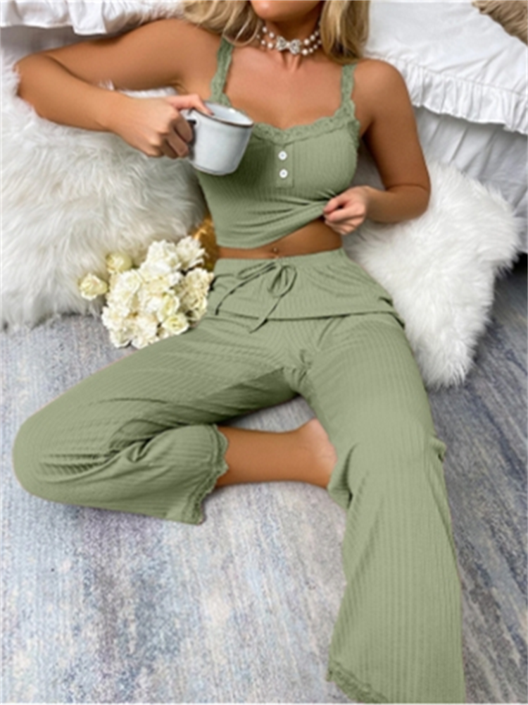 Kate | Zachte en Comfortabele Effen Kleur Tweedelige Damespyjama Set