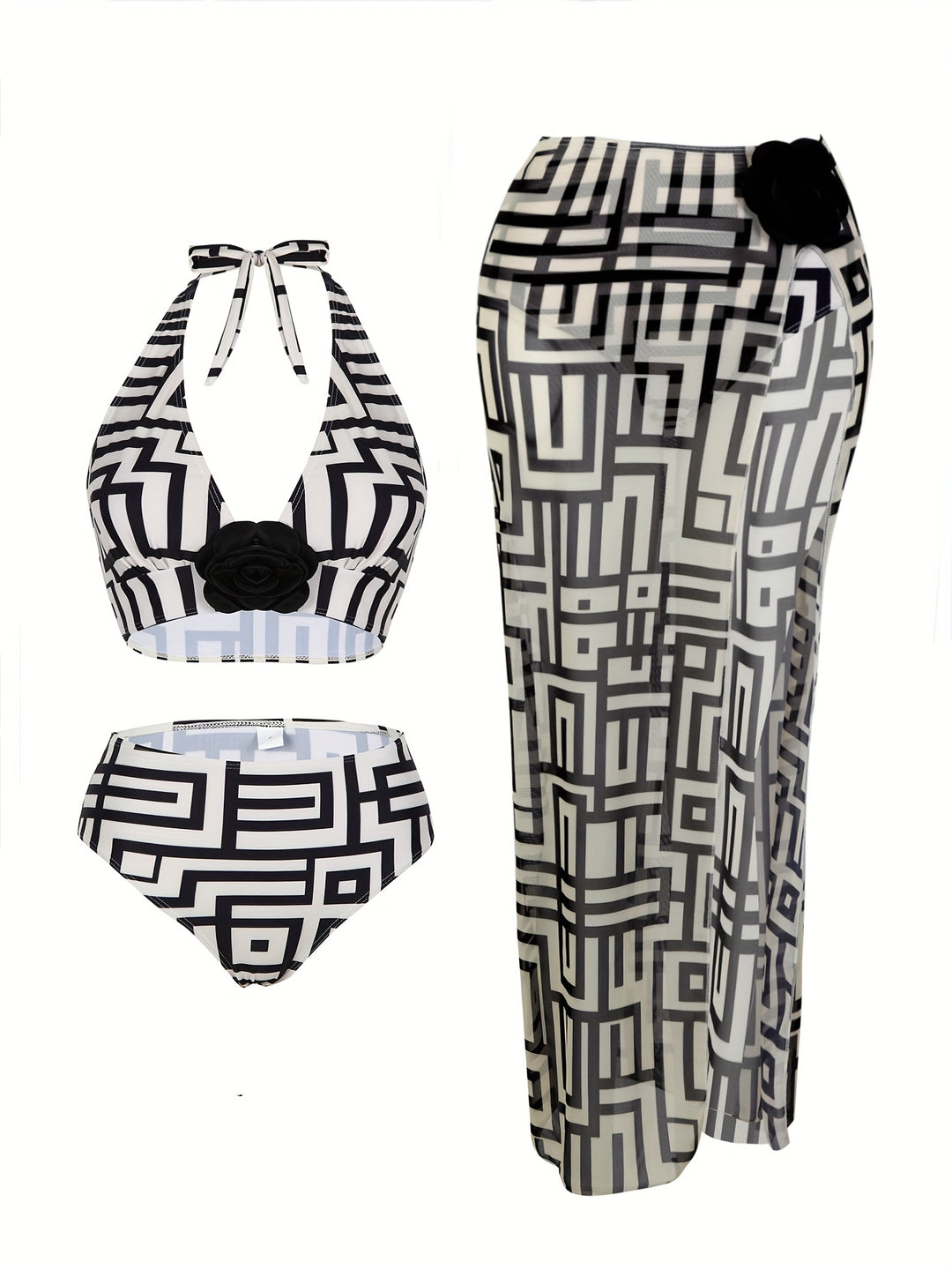Katy | Geometrische Set met Roosdetail
