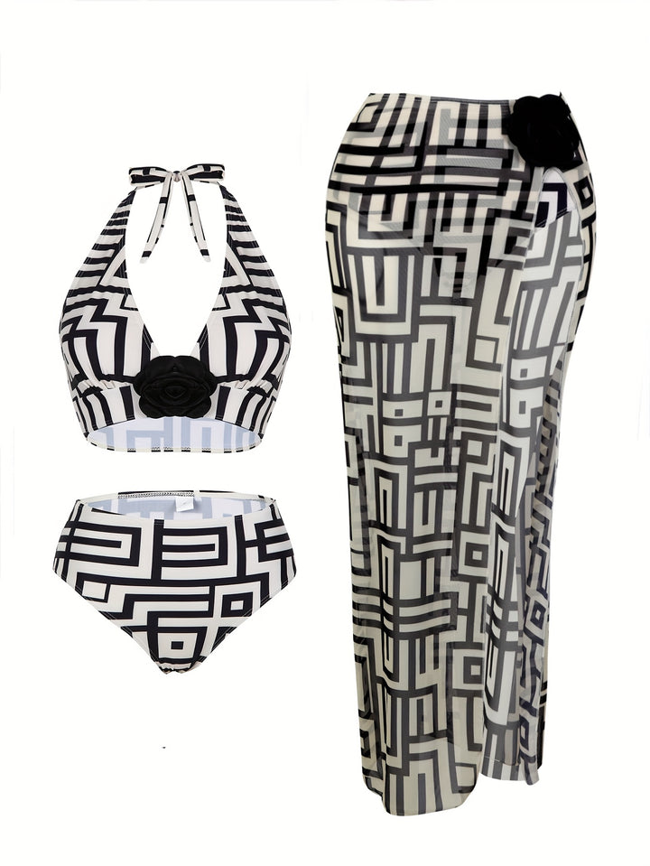 Katy | Geometrische Set met Roosdetail