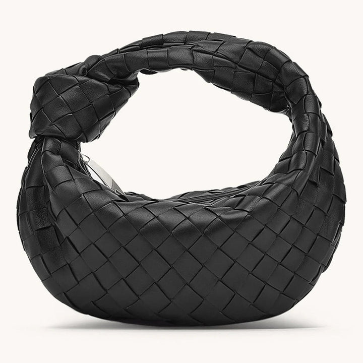Keira | Luxe Gevlochten Handtas met Knopdetail