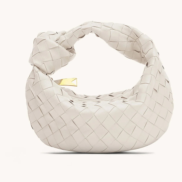 Keira | Luxe Gevlochten Handtas met Knopdetail