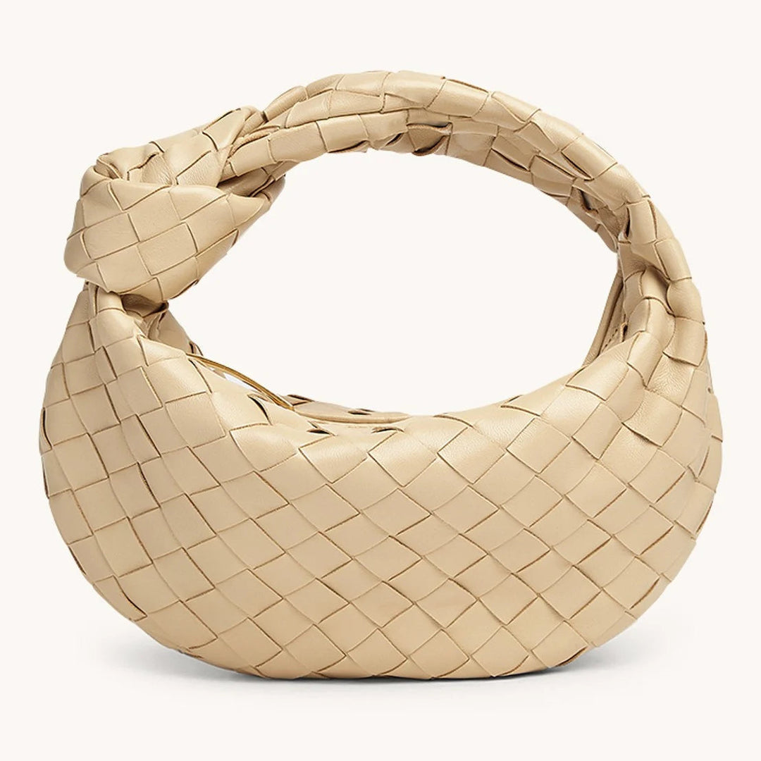Keira | Luxe Gevlochten Handtas met Knopdetail