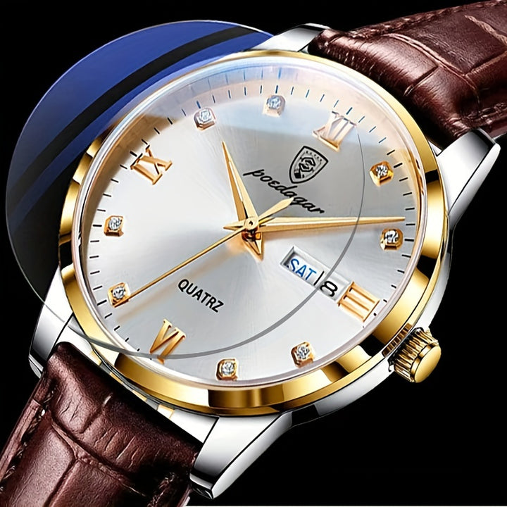 Kobe | Stijlvolle Luxe Herenhorloge met Kalender & Luminous Functie