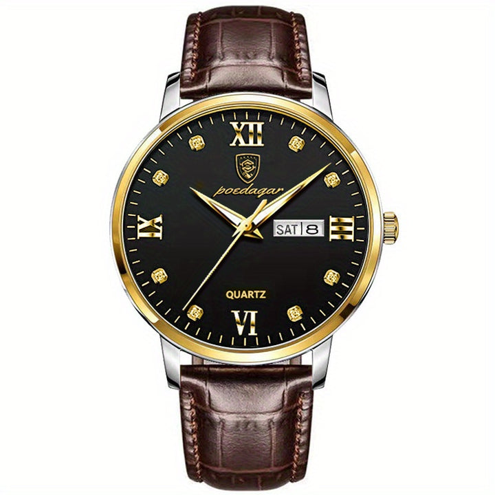 Kobe | Stijlvolle Luxe Herenhorloge met Kalender & Luminous Functie