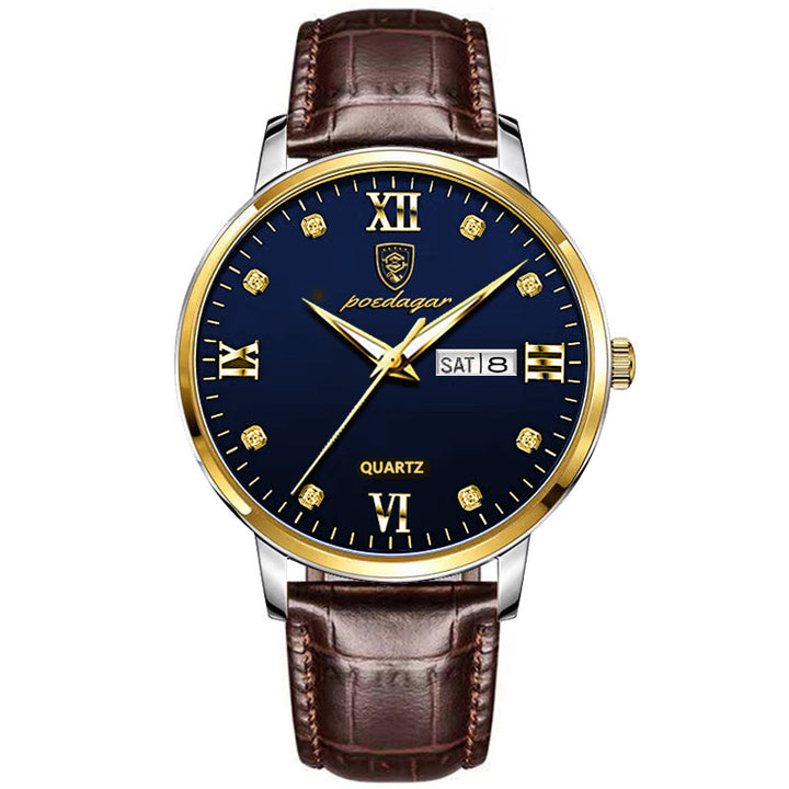 Kobe | Stijlvolle Luxe Herenhorloge met Kalender & Luminous Functie