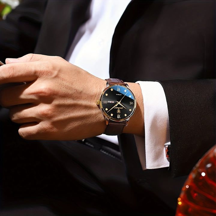 Kobe | Stijlvolle Luxe Herenhorloge met Kalender & Luminous Functie