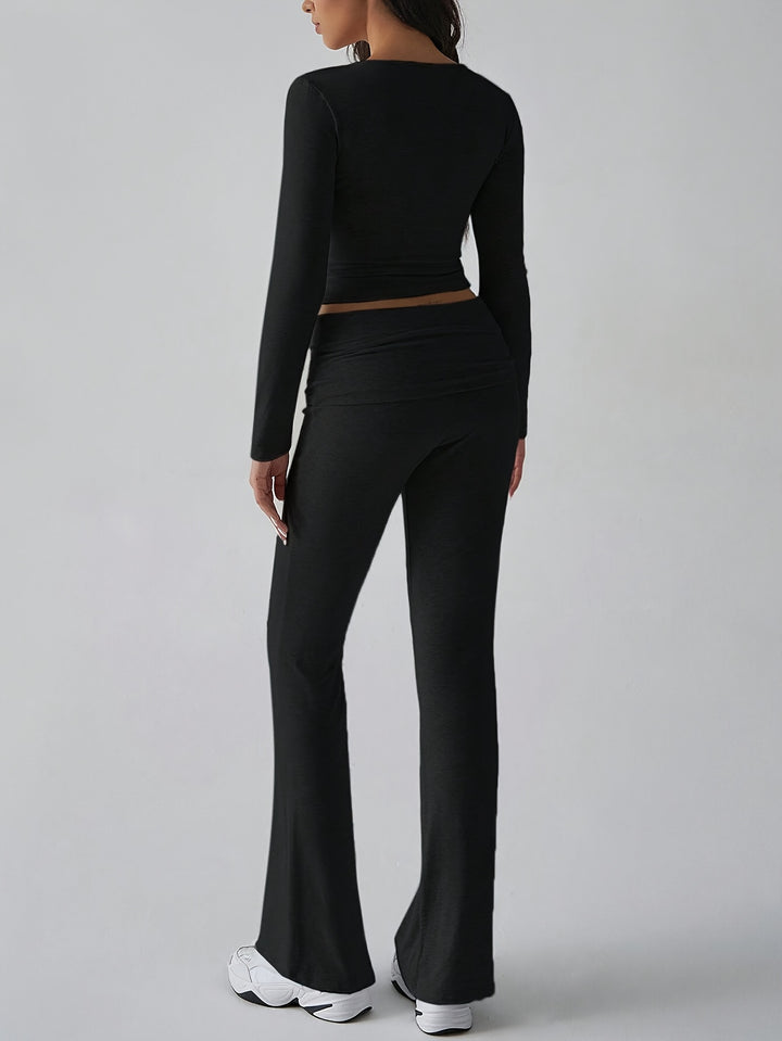 Kyra | Elegante Tweedelige Lounge Set met Flared Broek voor Dames