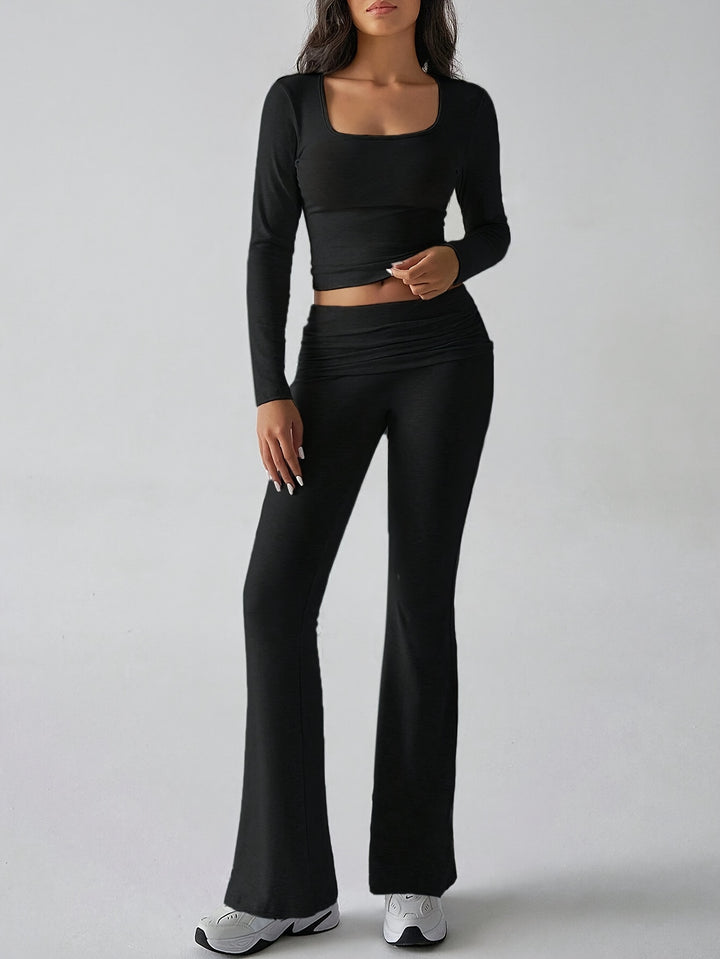 Kyra | Elegante Tweedelige Lounge Set met Flared Broek voor Dames