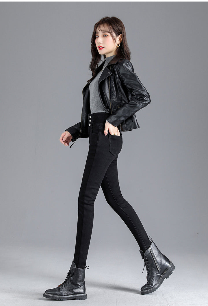 Lainey™ | Stijlvolle Thermische Hoge Taille Skinny Jeans voor Dames