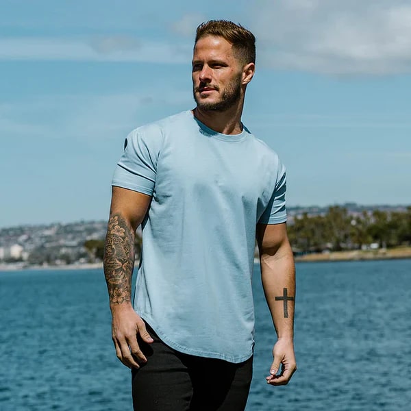 Laurens -  Stijlvol Lang T-shirt voor Mannen