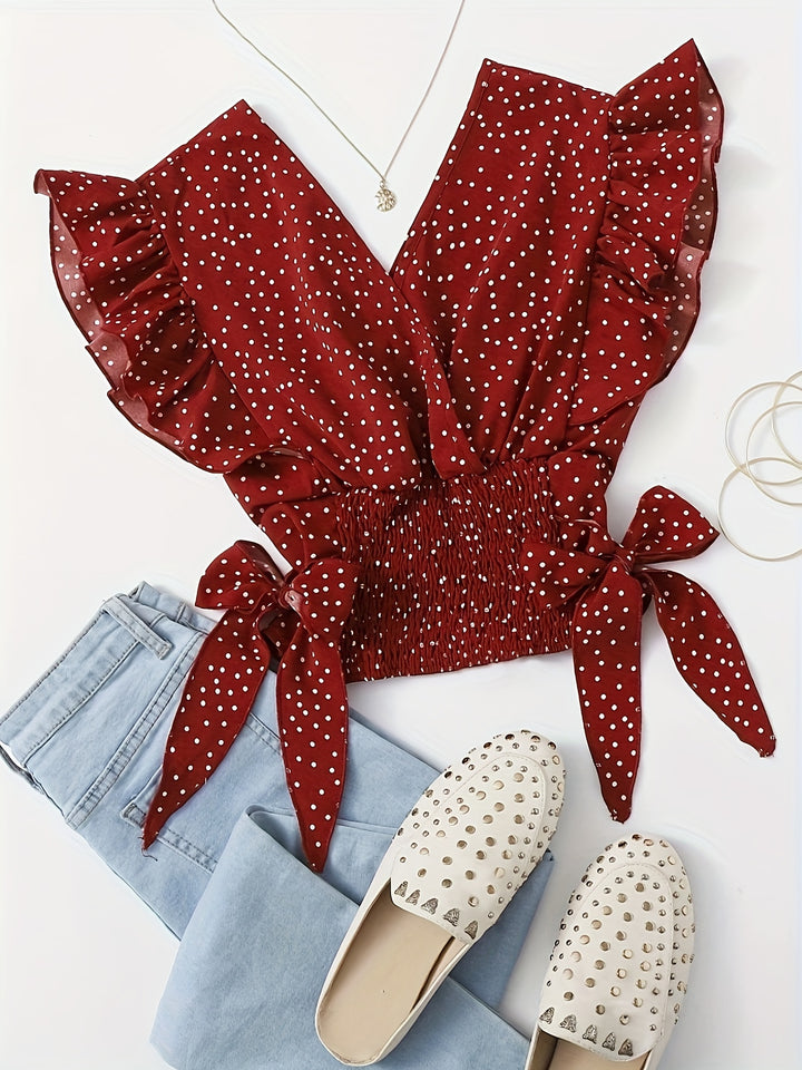 Layla | Damesblouse met Prachtig Polkadot Design
