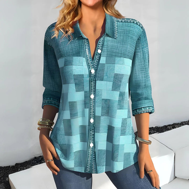 Leanna - Elegante Blouse met Uniek Patroon