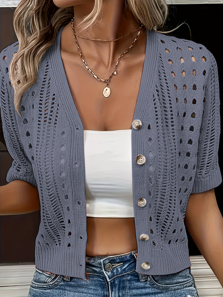 Lena | Elegante Gebreide Knoop Cardigan