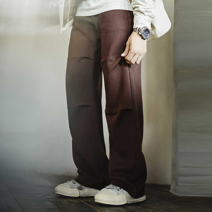 Leon | Casual Broek met Uniek Geplooid Ontwerp en Relaxte Pasvorm