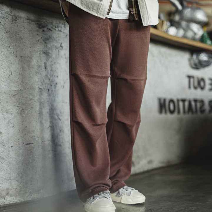 Leon | Casual Broek met Uniek Geplooid Ontwerp en Relaxte Pasvorm