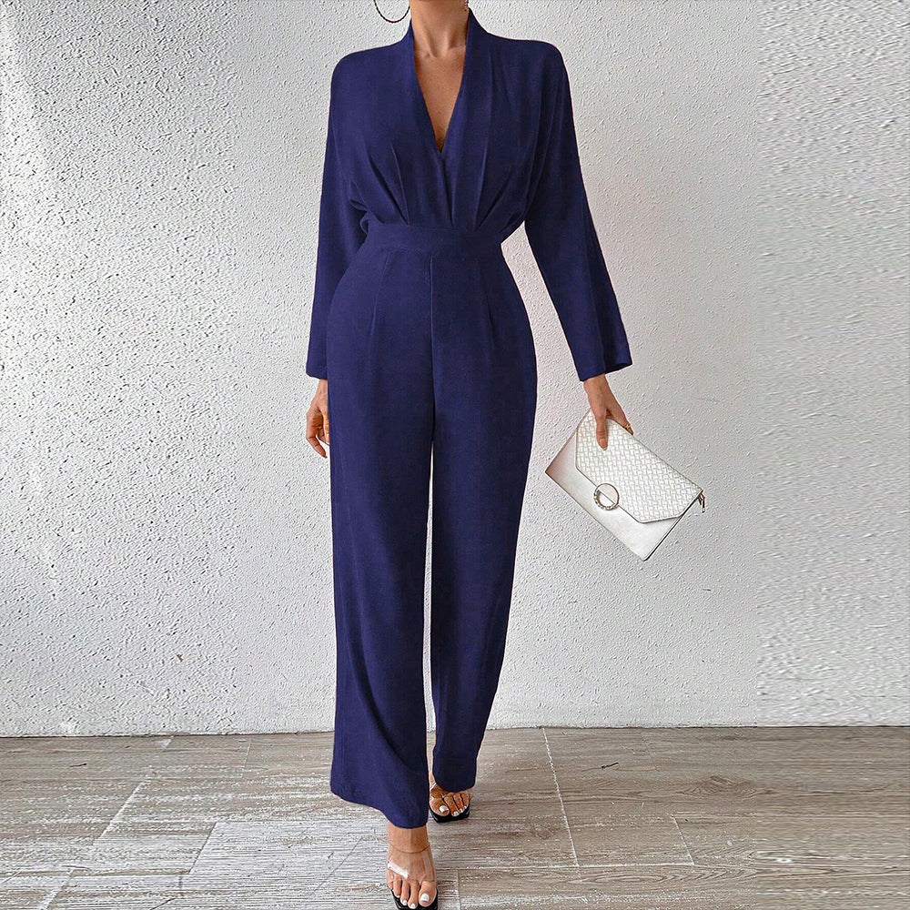Lucy | Stijlvolle Elegante Jumpsuit met Diepe Halslijn