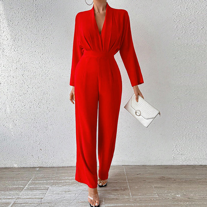 Lucy | Stijlvolle Elegante Jumpsuit met Diepe Halslijn